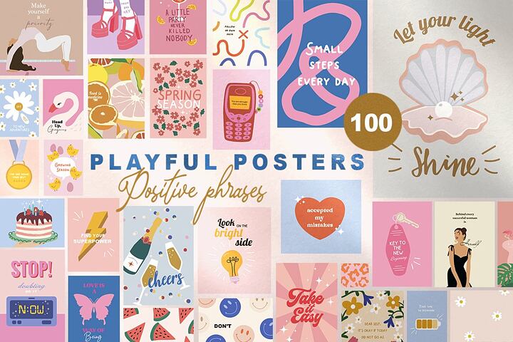 100 Playful Positive Posters