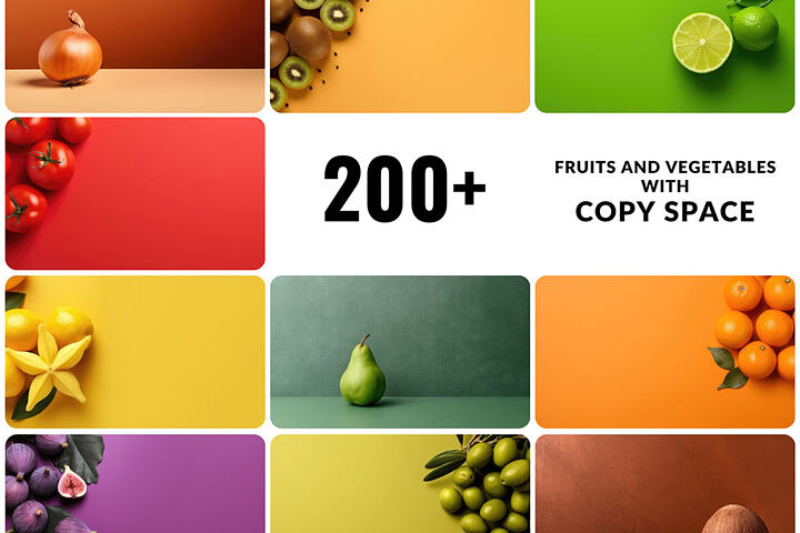 200 Fruit & Vegetable Backgrounds