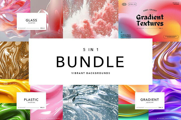 Vivid Backgrounds Bundle – 5 in 1