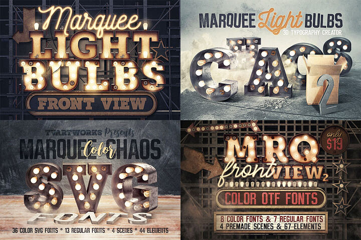 Marquee Light Bulbs – 4 in 1