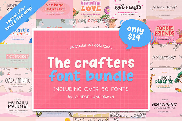 The Crafters Font Bundle
