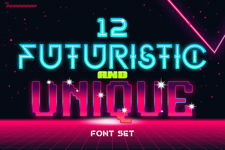 12 Futuristic and Unique Font Sets