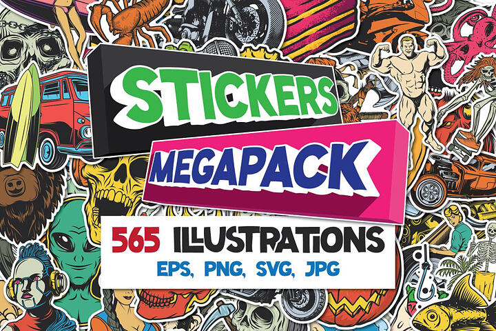 565 Stickers Megapack