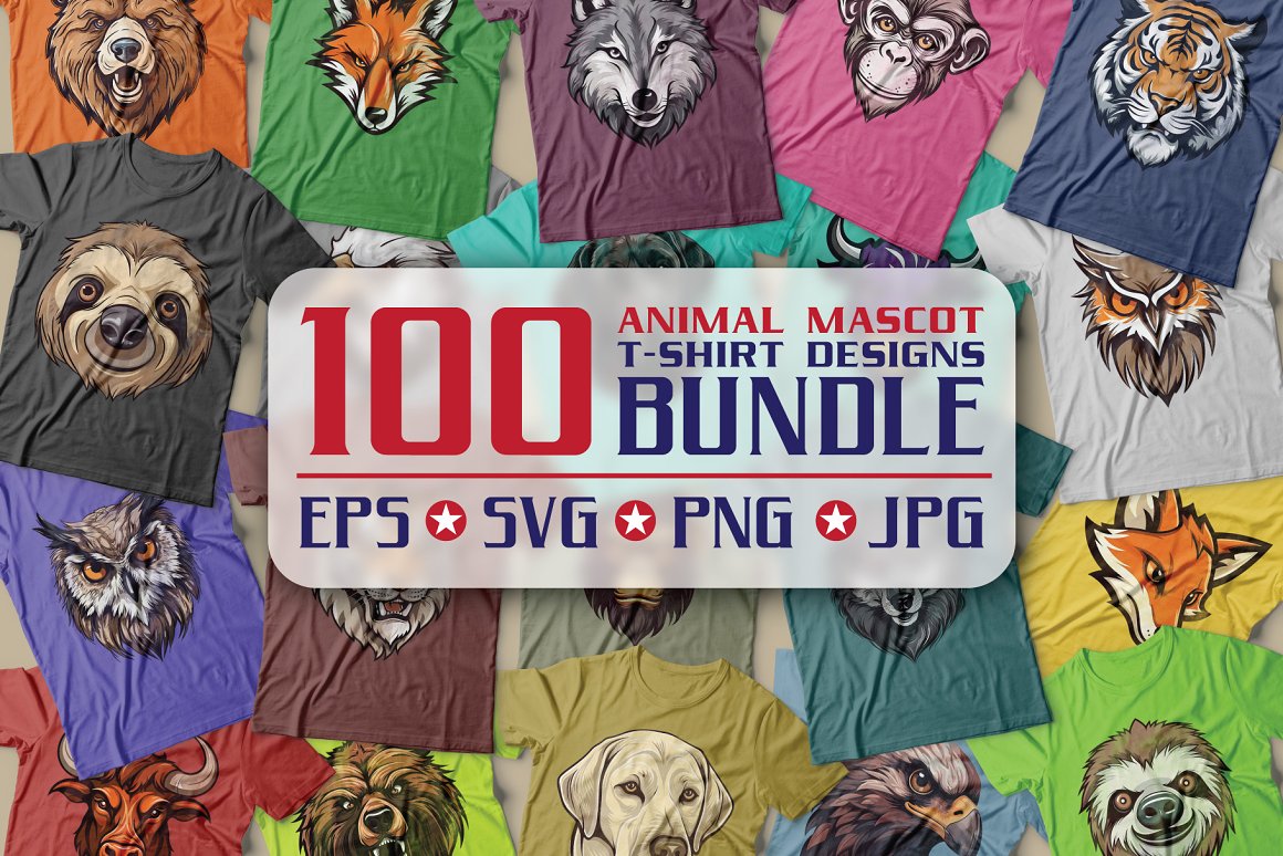 Animal Mascots T-shirts Bundle - Dealjumbo