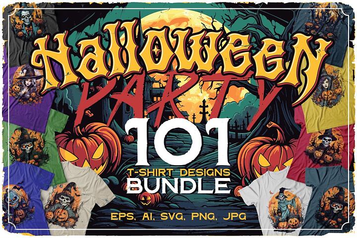 Halloween T-shirt Design Bundle