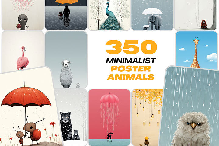 Minimalistic Animal Graphics & Posters