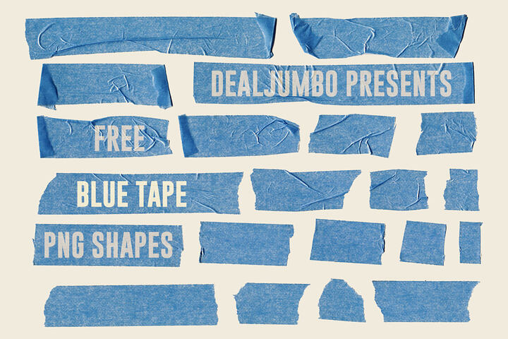 Blue Tape – Free Png Shapes