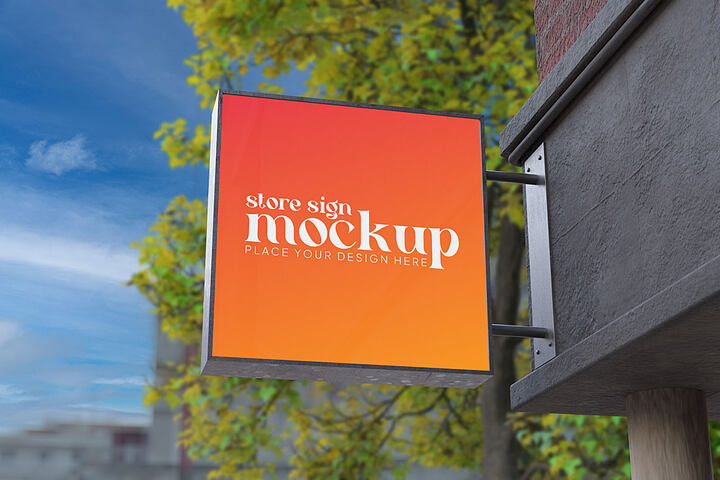 Store Sign – Free Mockup