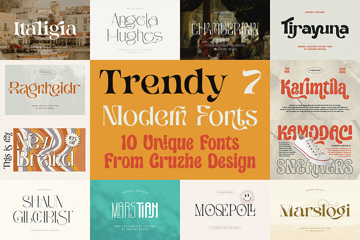 Trendy & Modern Fonts 7