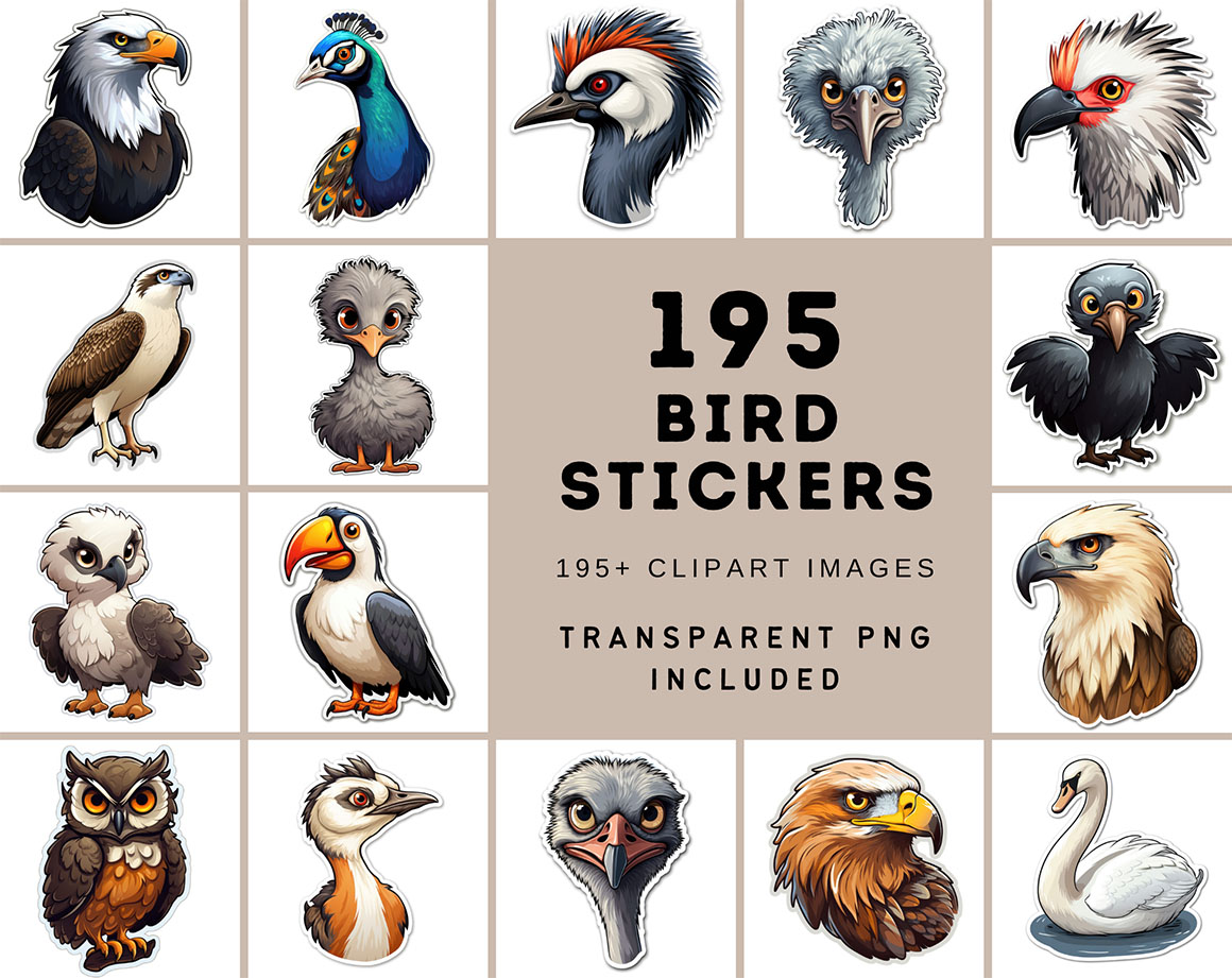 Bird Stickers – 195 Stock Images