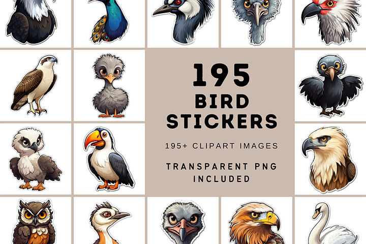Bird Stickers – 195 Stock Images