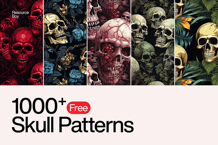 1000 Free Skull Illustration Patterns
