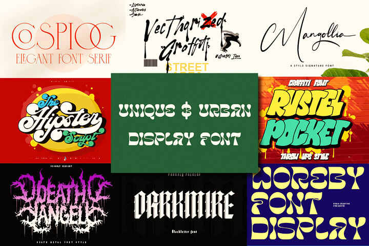 Unique & Urban Display Fonts