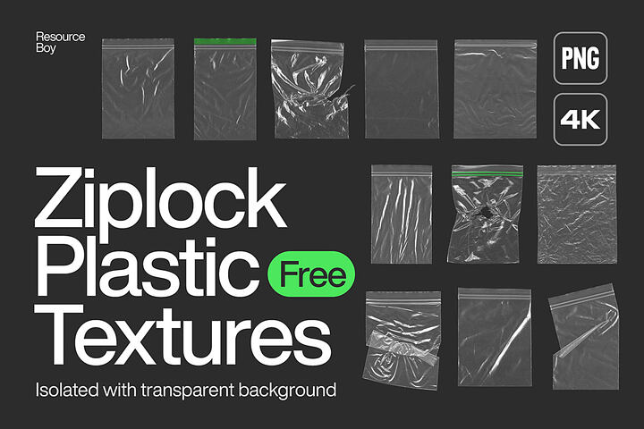 50 Free Ziplock Plastic Textures