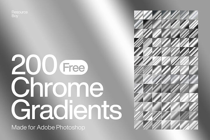 200 Chrome Photoshop Gradients