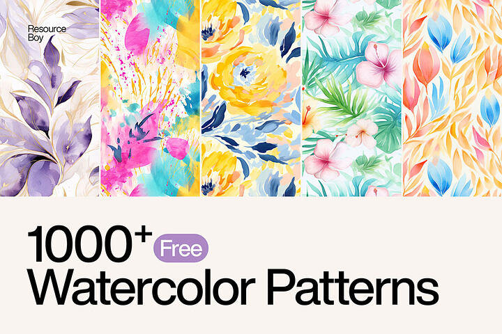 1000 Watercolor Illustration Ps Patterns