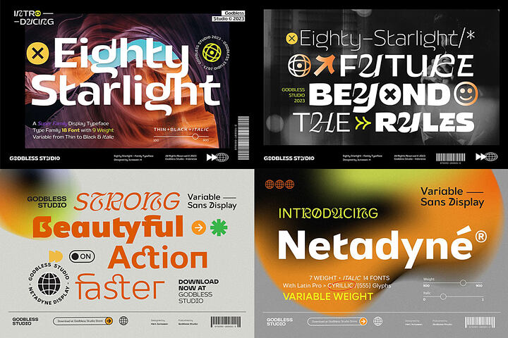 2 Clean & Modern Font Families