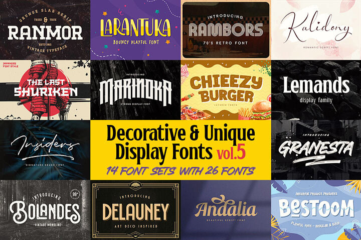 Decorative & Unique Display Fonts 5