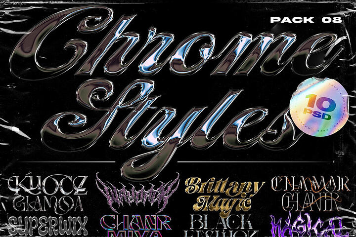 Chrome Text and Logo Effects 8