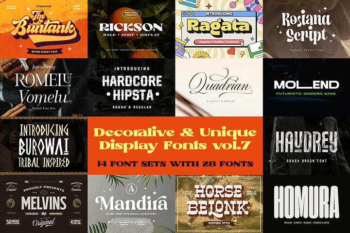 Decorative & Unique Display Fonts 7