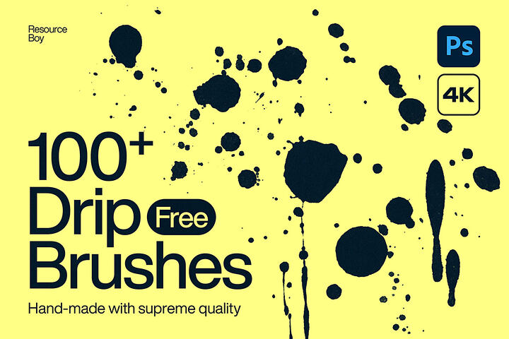 100 Free Drip Photoshop Brushes