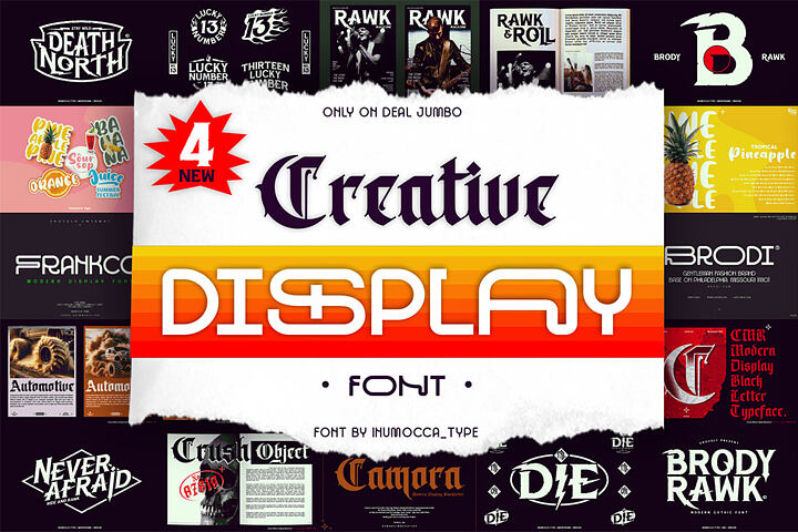 4 New & Creative Display Fonts