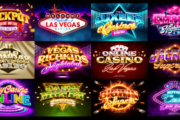 Casino or Game Logo & Text Effects