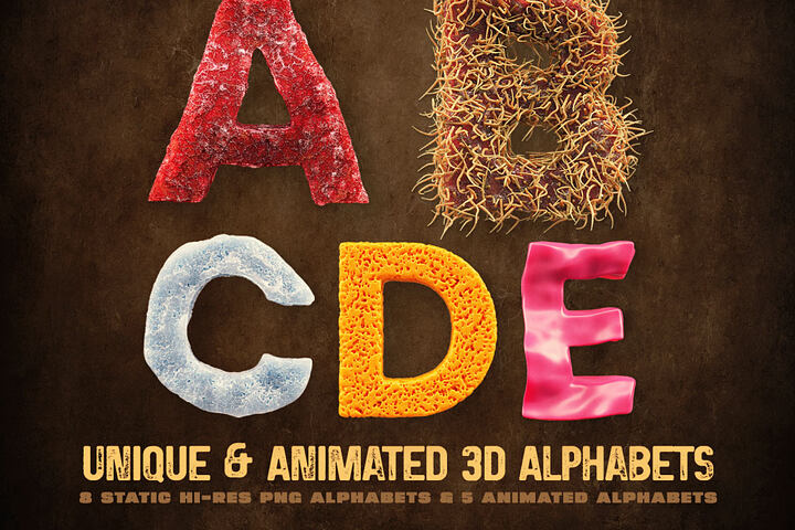 Unique & Animated 3D Alphabets