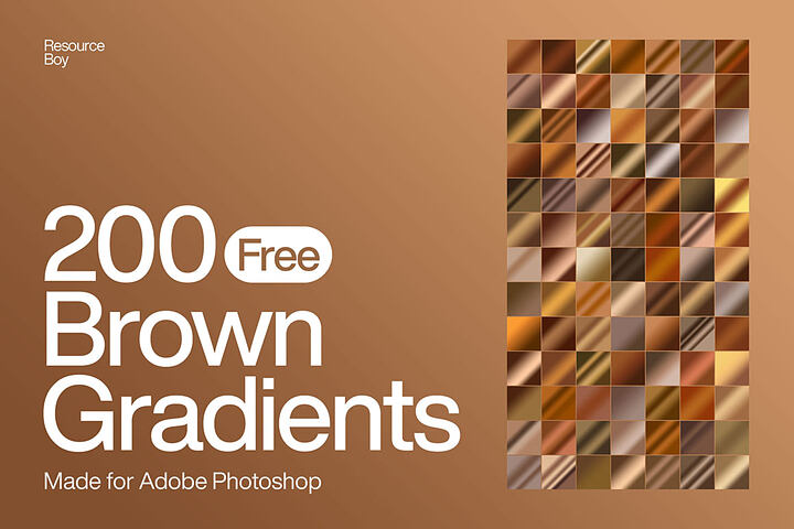 200 Free Brown Photoshop Gradients