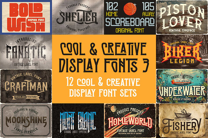 Cool & Creative Display Fonts 3