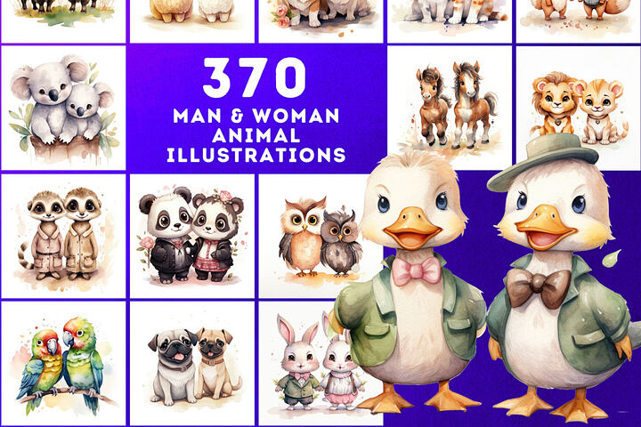 Cute Animal Pairs – 370+ Stock Images