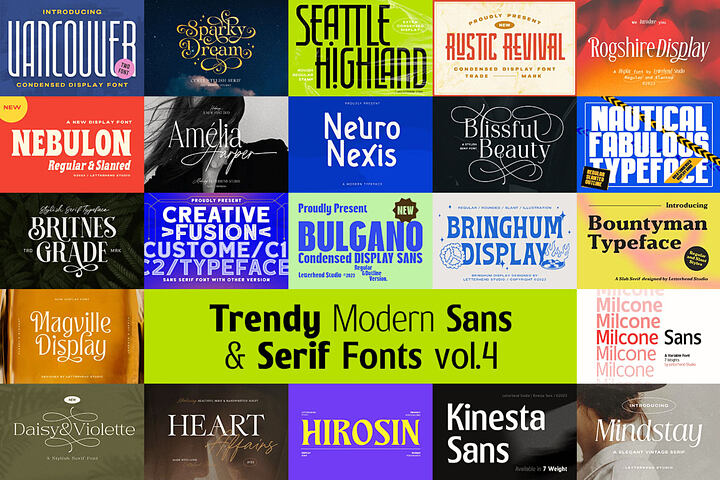 Trendy Modern Sans & Serif Fonts 4