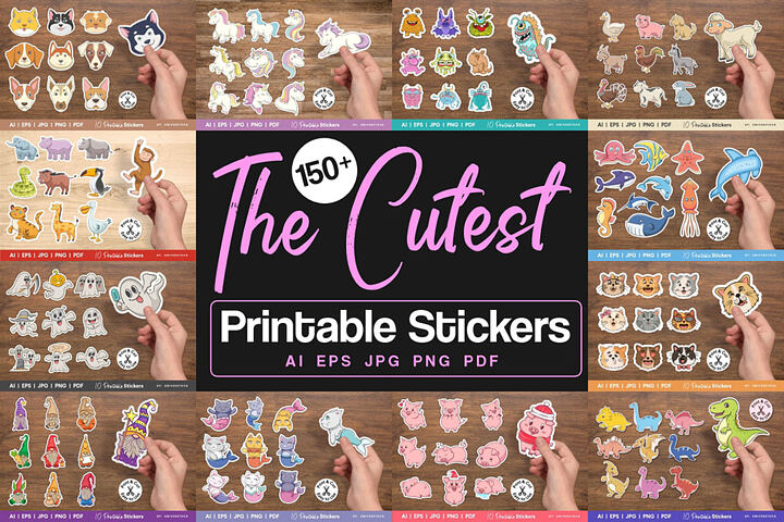 The Cutest Printable Stickers