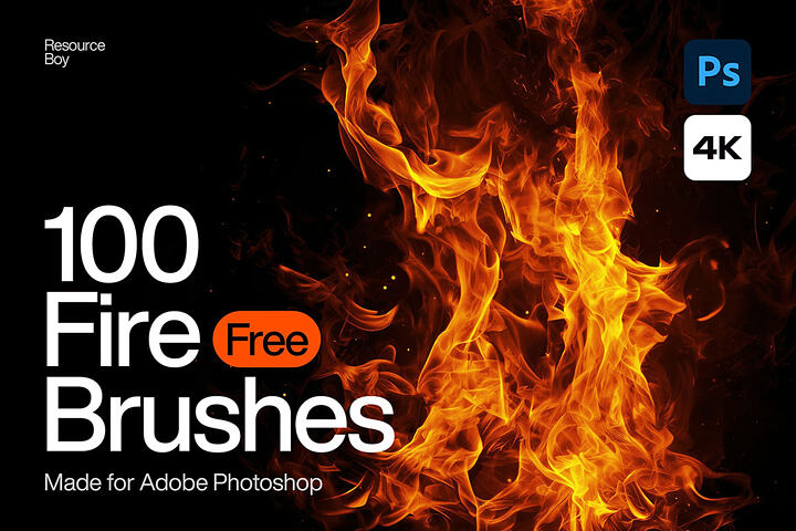100 Free Fire Photoshop Brushes