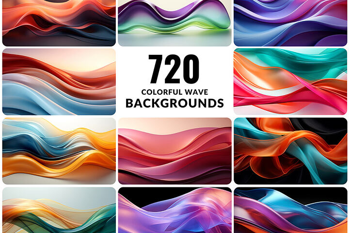 Colorful Wave – 720 Backgrounds