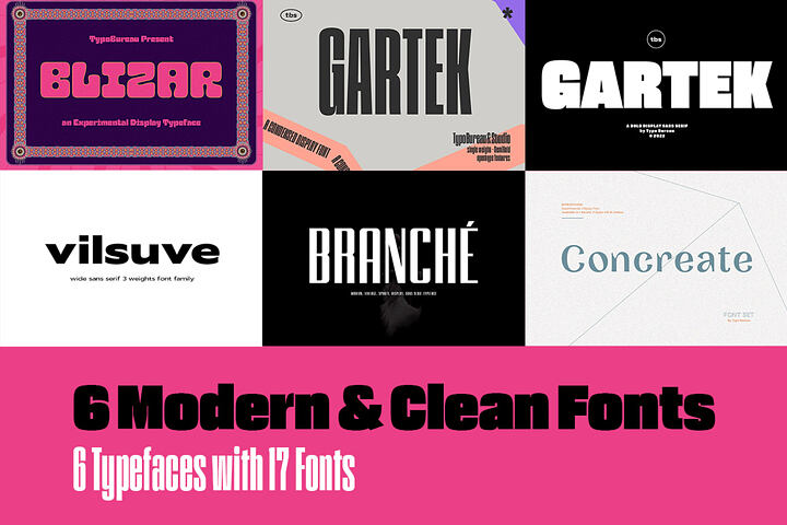 6 Modern & Clean Fonts