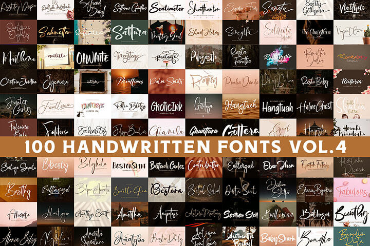 100 Handwritten Fonts 4