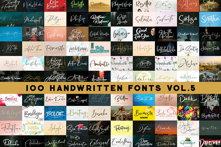 100 Handwritten Fonts 5