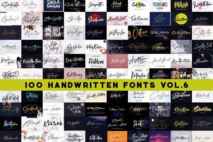 100 Handwritten Fonts 6