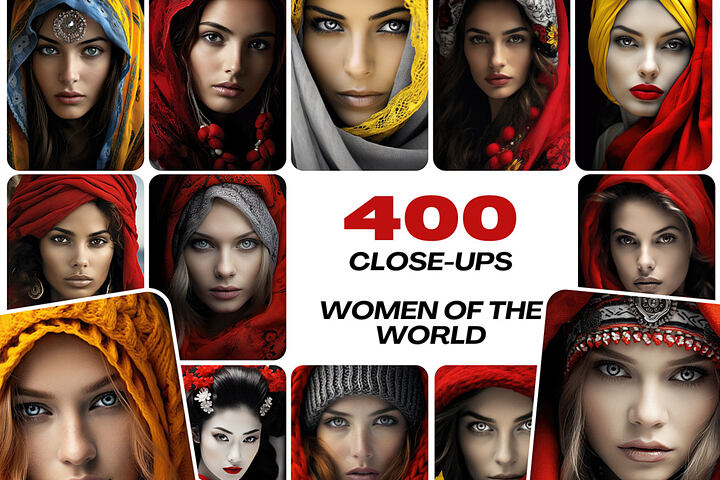 400 Close-up Women Portraits