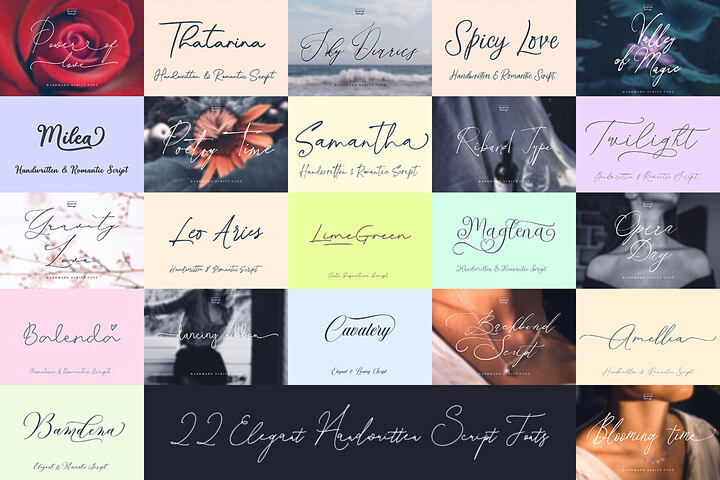 22 Elegant Handwritten Script Fonts