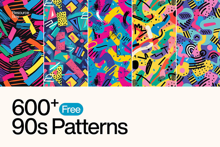 600 Free Retro & 90s Patterns