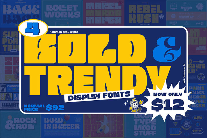 4 Bold & Trendy Display Fonts