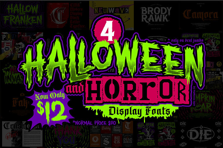 4 Halloween & Horror Display Fonts