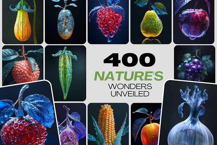 400 Conceptual Fruit & Vegetable Images