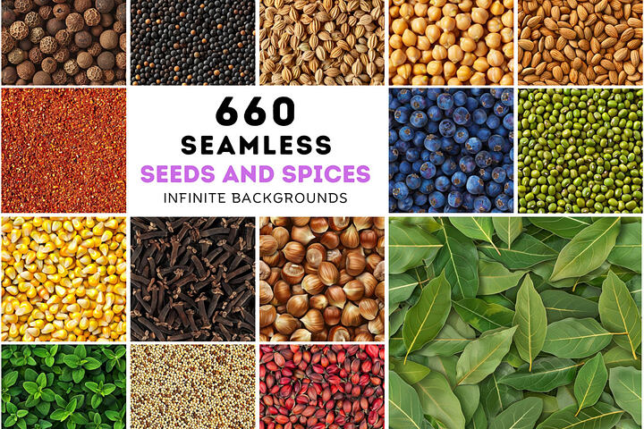 660 Spice & Seed Seamless Patterns