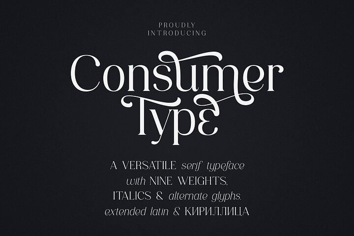 Consumer Type – Elegant Font Family