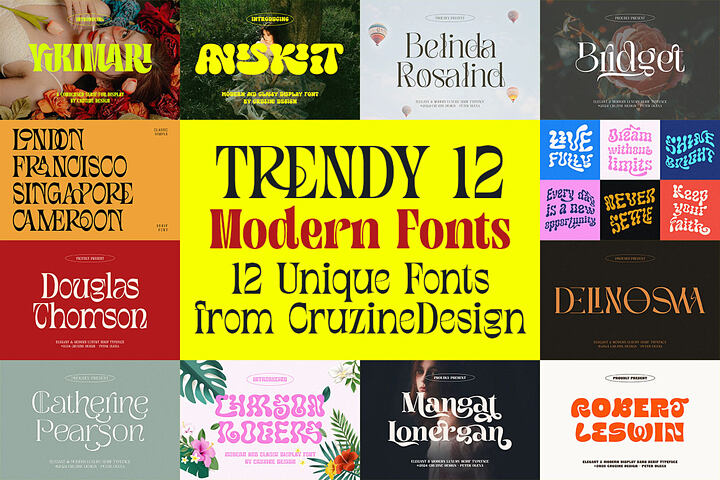 Trendy & Modern Fonts 12