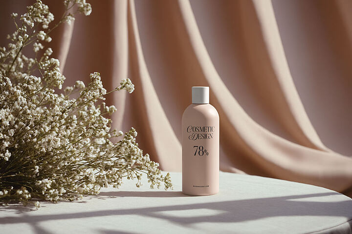 Minimalist Cosmetic Bottle – Free Mockup