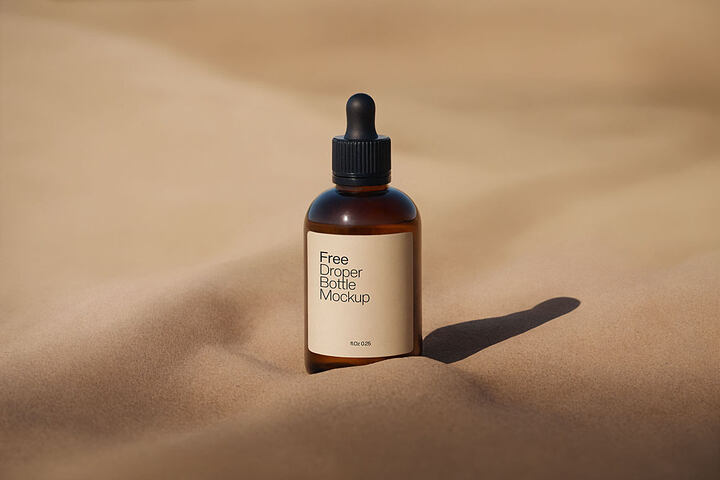 Amber Dropper Bottle – Free Mockup